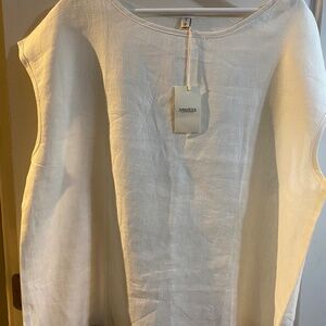 Women’s Linen Casual Cap Sleeve Blouse